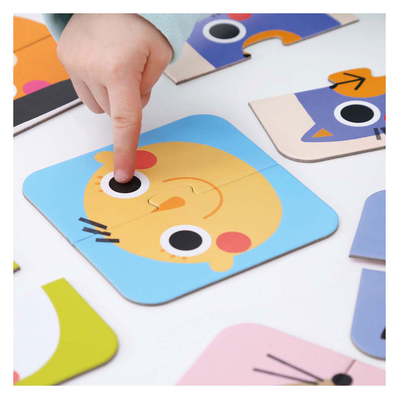 Afbeelding laden in galerijviewer, Banana panda on-the-go puzzel halve gezichten 15m+.