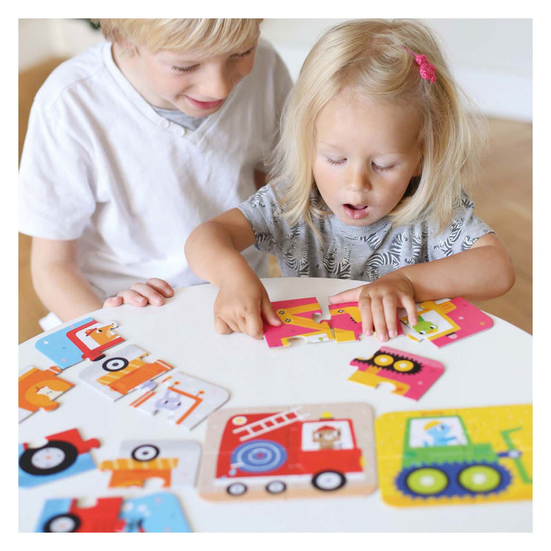 Load image into Gallery viewer, Banana panda - on-the-go puzzel voertuigen - 16st.