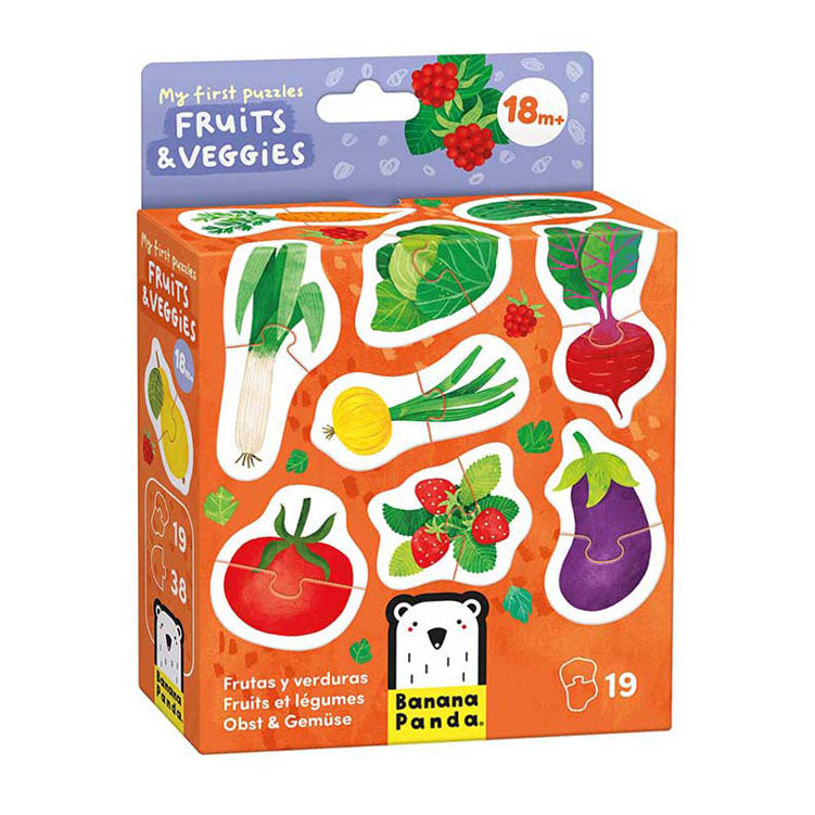 Load image into Gallery viewer, Banana panda - mijn eerste puzzels fruit groenten, 19st.