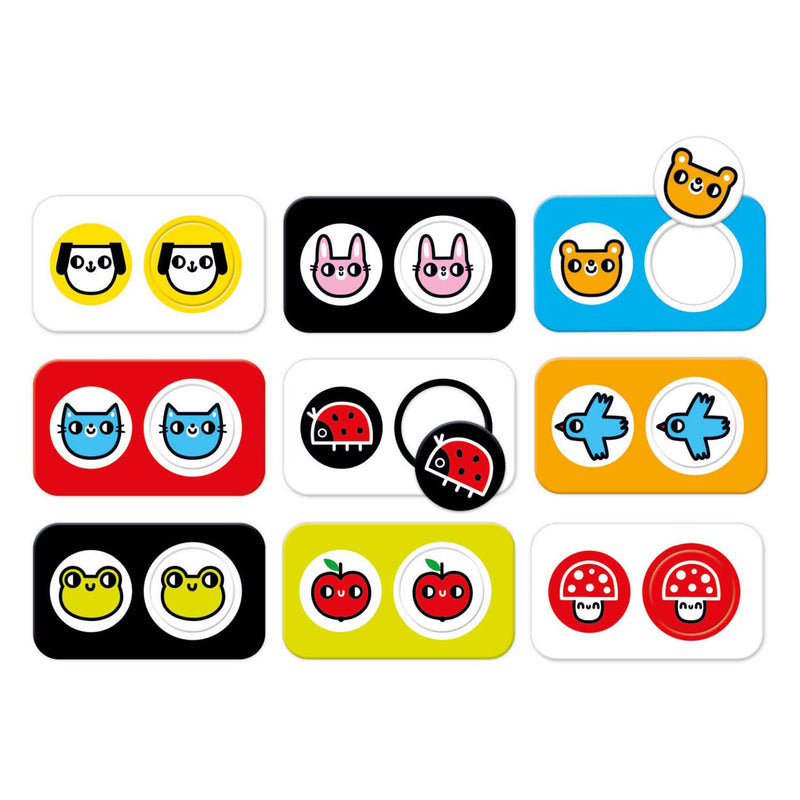 Load image into Gallery viewer, Banana panda - hoog contrast puzzel zoek de tweeling - 8dlg.