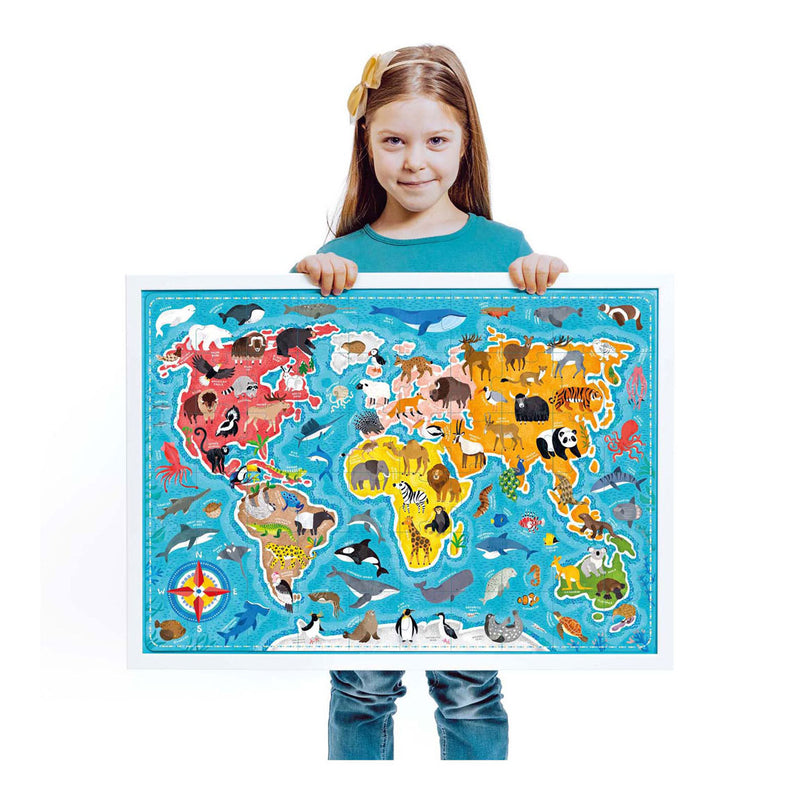 Afbeelding laden in galerijviewer, Banana panda puzzelliefde dieren over de wereld (60 pcs).