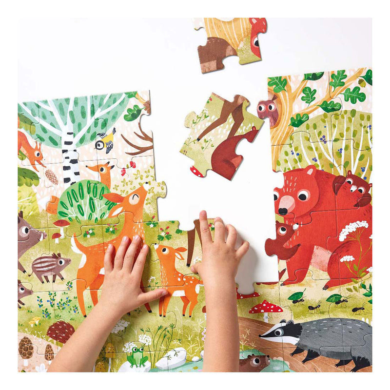 Afbeelding laden in galerijviewer, Banana panda - wild jumbo puzzel bosdieren - 40st.