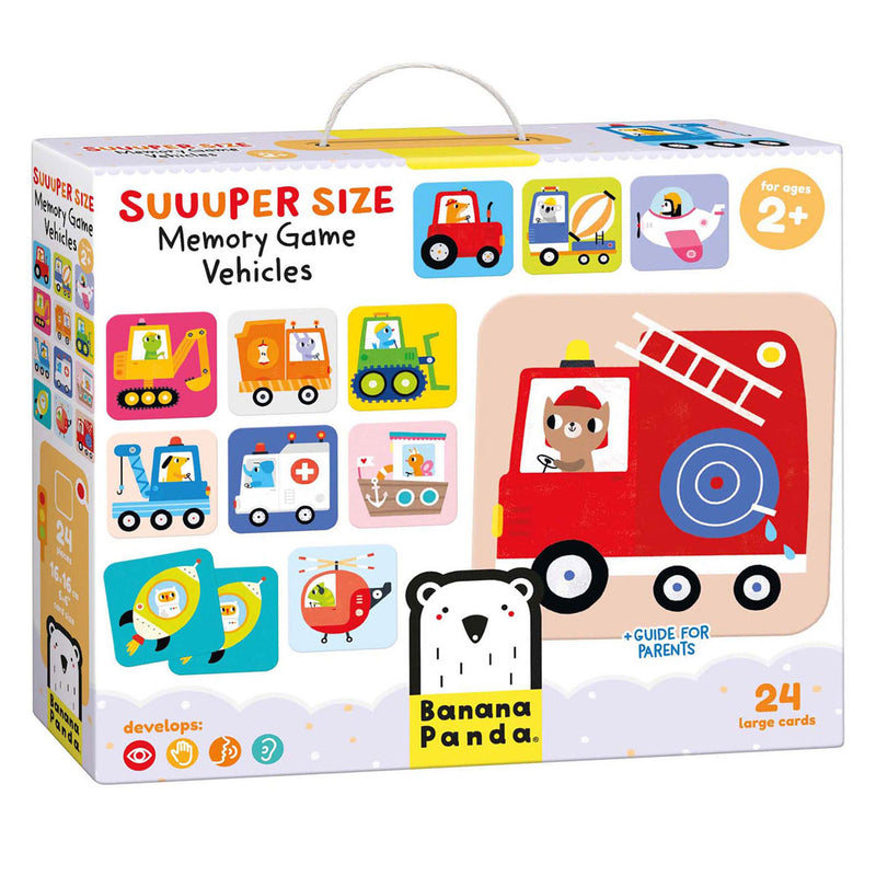 Load image into Gallery viewer, Banana panda - grote memory spel voertuigen - 24st.