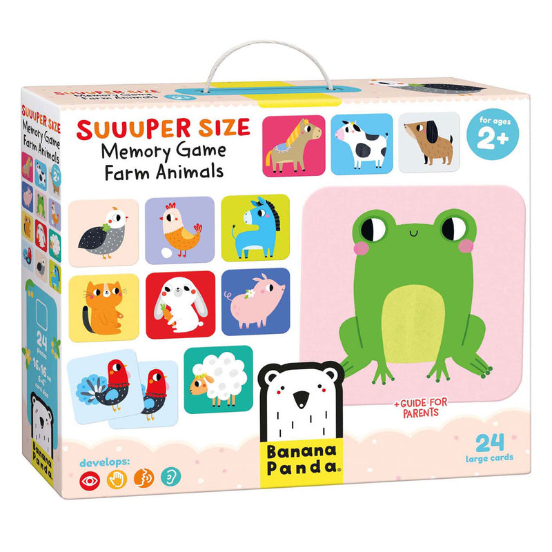 Load image into Gallery viewer, Banana panda - grote memory spel boerderijdieren - 24st. xxl