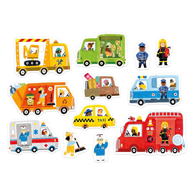 Afbeelding laden in galerijviewer, Banana panda - mijn eerste puzzel - auto's