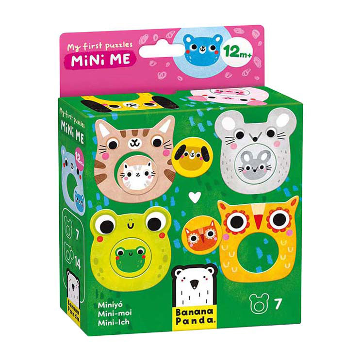 Cargue la imagen en el visor de la galería, Banana panda - mijn eerste puzzels - mini me dieren met baby's