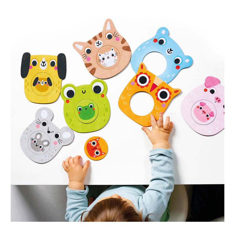 Cargue la imagen en el visor de la galería, Banana panda - mijn eerste puzzels - mini me dieren met baby's