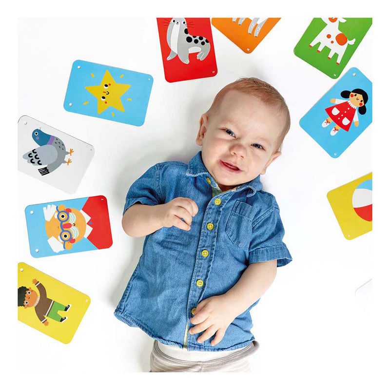 Afbeelding laden in galerijviewer, Banana panda - hoogcontrast babykaarten - 6-9 maanden
