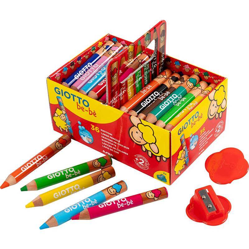 Afbeelding laden in galerijviewer, Https: www.cchobby.nl kleurpotloden-l-10-5-cm-d-13-mm-vulling-6-mm-diverse-kleuren-36-stuk-1-doos