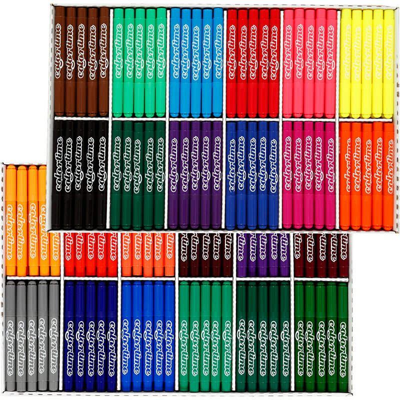 Cargue la imagen en el visor de la galería, Https: www.cchobby.nl colortime-stiften-lijndikte-5-mm-diverse-kleuren-576-stuk-1-doos