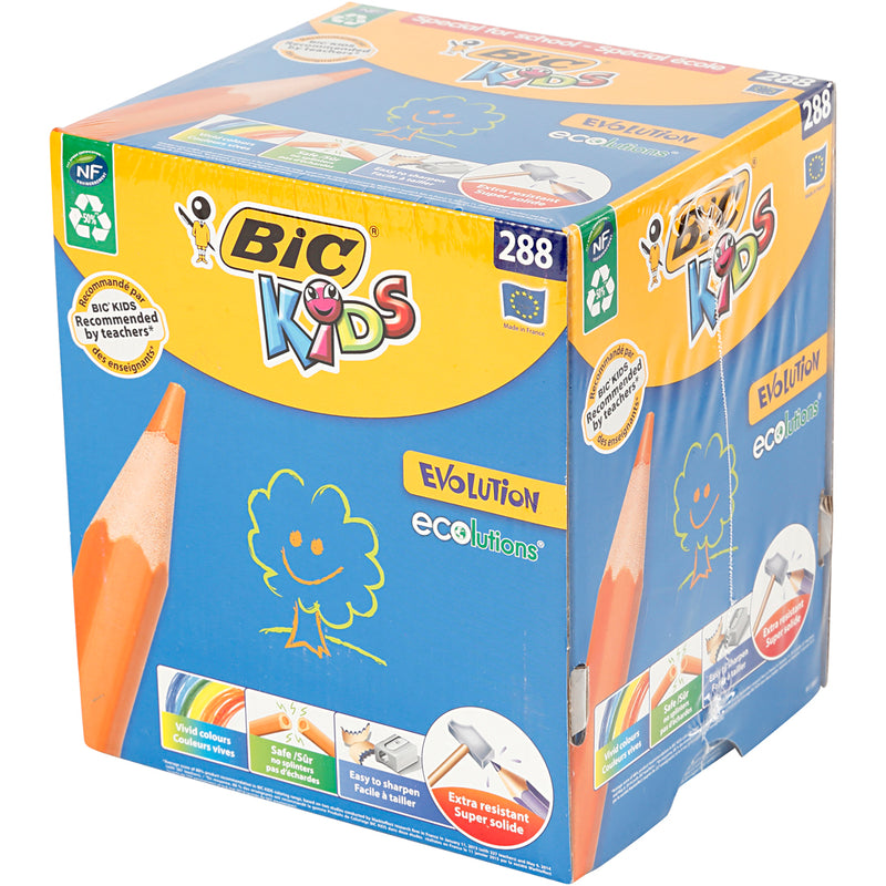 Load image into Gallery viewer, Bic https: www.cchobby.nl -evolution-kleurpotloden-l-17-5-cm-vulling-3-mm-diverse-kleuren-288-stuk-1-doos