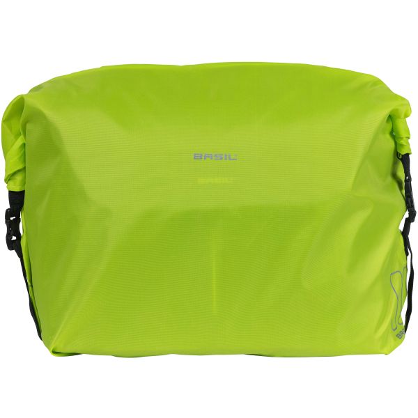Load image into Gallery viewer, Basil Keep Dry and Clean - regenhoes - horizontaal - neon geel