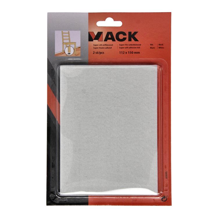 Afbeelding laden in galerijviewer, Mack 1069039 - super-vilt zelfklevend wit 112 x 150 mm 2 st pcs | 12 stuks