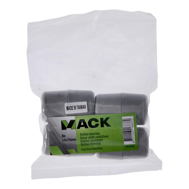 ギャラリービューアに画像をロードする, Mack 1069042 - deurstop rubber grijs 30 x 25 mm 8 st pcs | 6 stuks