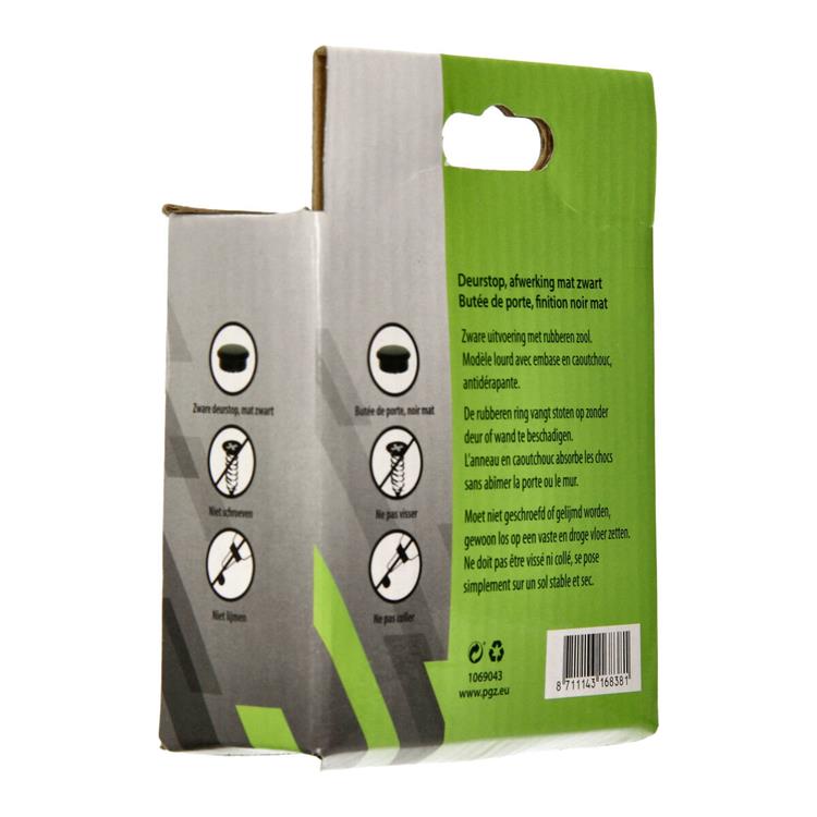 Afbeelding laden in galerijviewer, Mack 1069043 - zware deurstop zwart 1,3 kg ø 95mm hoogte 35mm | 6 stuks