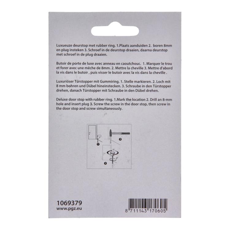 Chargez l'image dans la visionneuse de la galerie, Mack 1069379 - deurstop cilindermodel zwart ø 20h30 mm 4 st pc | 6 stuks