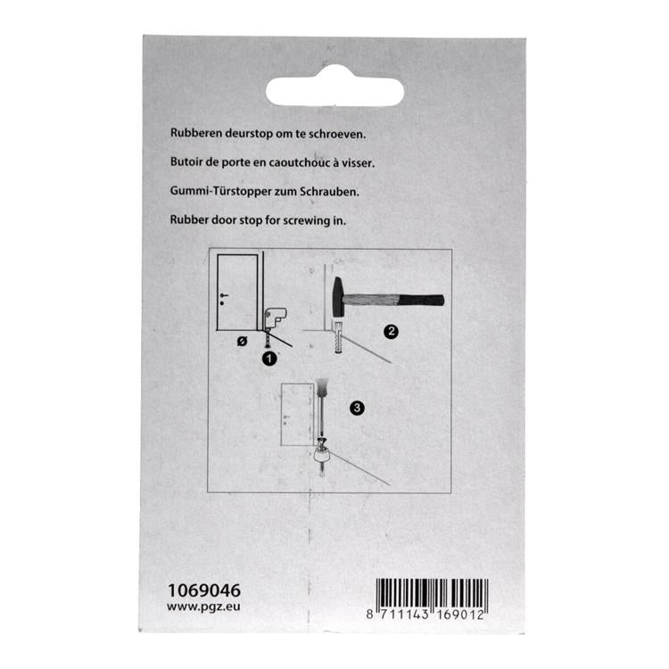 Afbeelding laden in galerijviewer, Mack 1069046 - deurstop rubber + schroef wit 30 x 35 mm 2 st pcs | 6 stuks