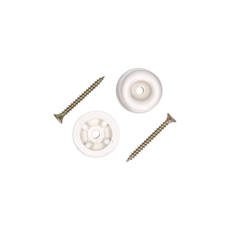 Afbeelding laden in galerijviewer, Mack 1069046 - deurstop rubber + schroef wit 30 x 35 mm 2 st pcs | 6 stuks