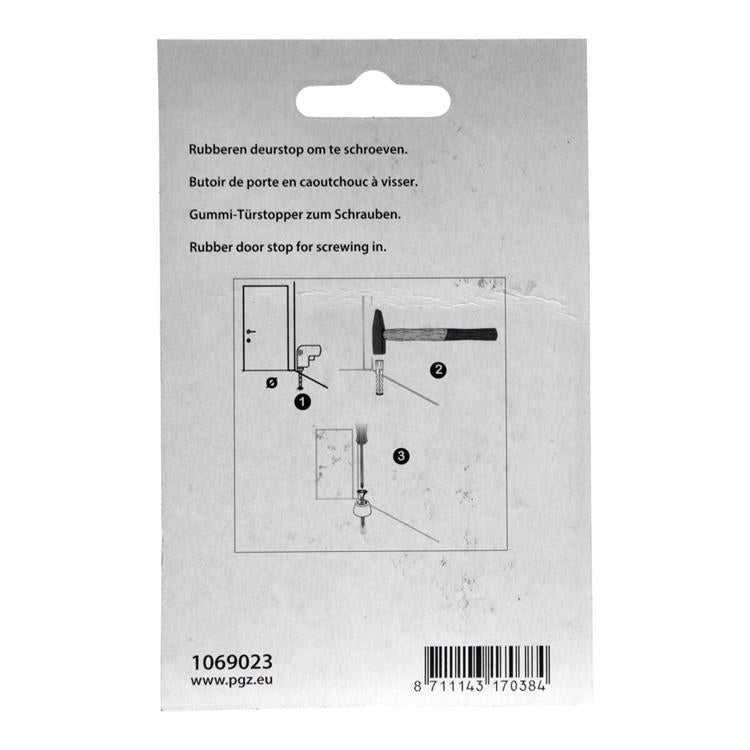 Afbeelding laden in galerijviewer, Mack 1069023 - deurstop rubber + schroef zwart 30 x 35 mm 2 st pcs | 6 stuks