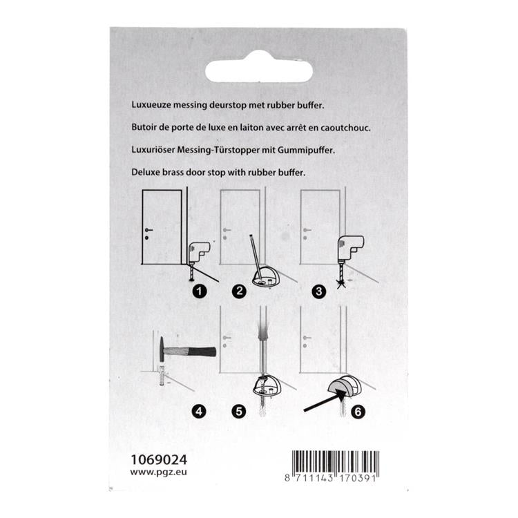 Chargez l'image dans la visionneuse de la galerie, Mack 1069024 - deurstop halvemaan zwart ø 44 mm 1 st pc | 6 stuks
