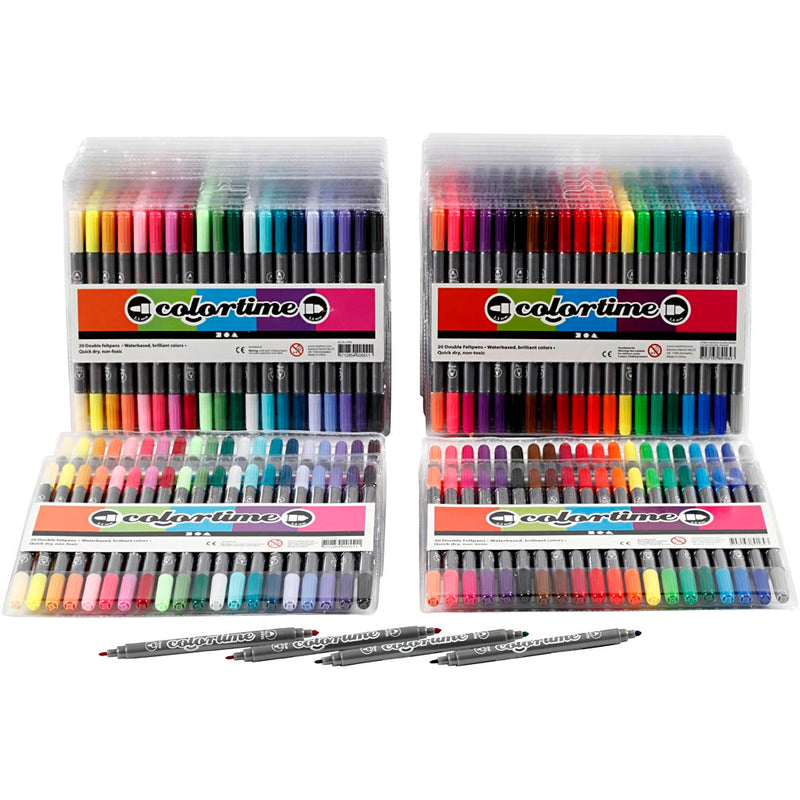 Cargue la imagen en el visor de la galería, Https: www.cchobby.nl colortime-dubbelstift-lijndikte-2-3-3-6-mm-standaardkleuren-extra-kleuren-24-doos-1-doos