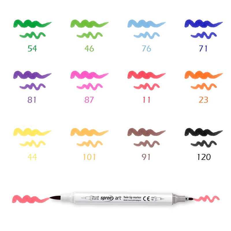 ギャラリービューアに画像をロードする, 12 double-tops stiften op alcohol gebase