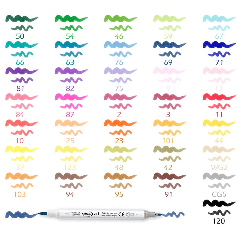 ギャラリービューアに画像をロードする, 36 double-tops stiften op alcohol gebase