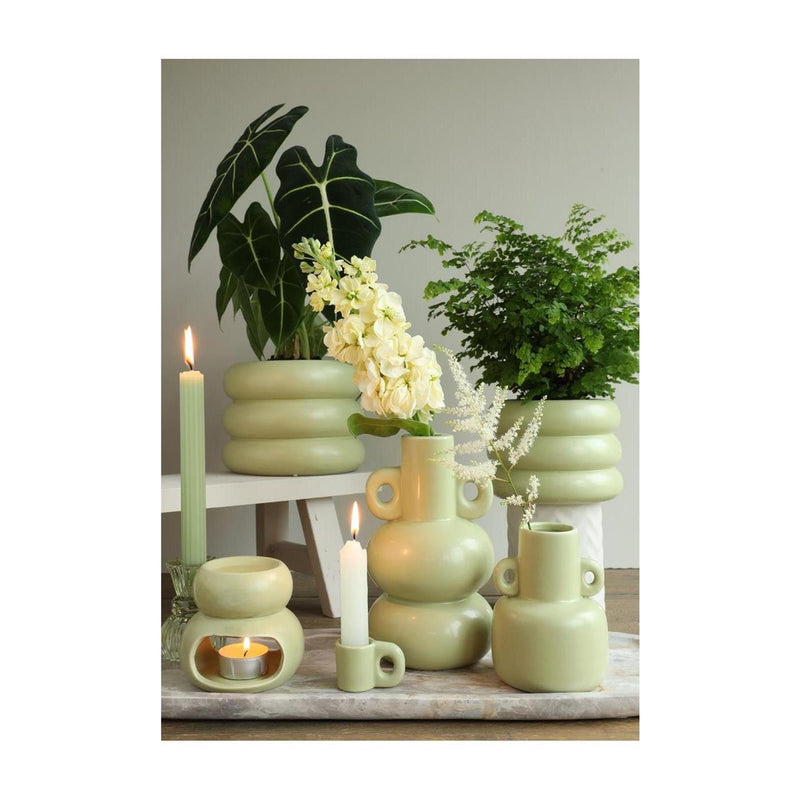 Laden Sie das Bild in Galerie -Viewer, Ideas 4 seasons chubby vaas - kaarsenhouder ã˜7,6xh12cm jade groen