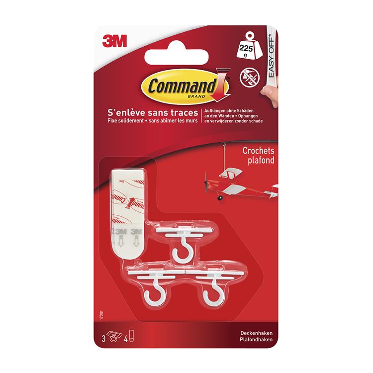 Chargez l'image dans la visionneuse de la galerie, 3m 1060679 - command plafondhaakjes wit 3hk+4s pk | 10 stuks