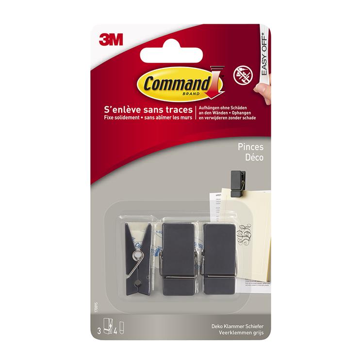 Afbeelding laden in galerijviewer, 3m 1062189 - command leigrijze verende klemmen 17089s | 6 stuks