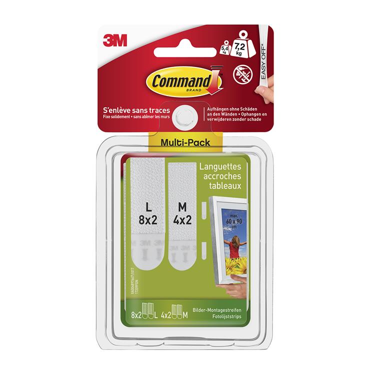 Chargez l'image dans la visionneuse de la galerie, 3m 1062765 - command fotolijststrips wit medium , groot | 7 stuks