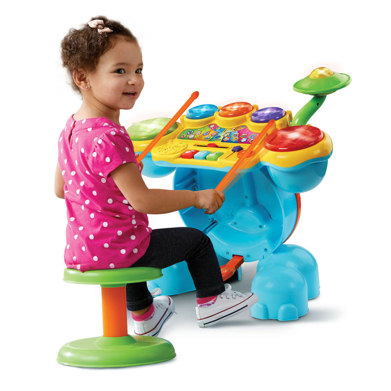 Load image into Gallery viewer, VTech Leer Drumstel junior blauw