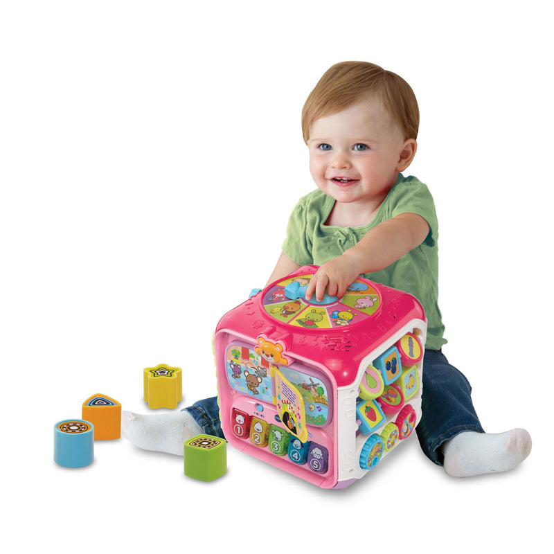 Chargez l'image dans la visionneuse de la galerie, Vtech baby activiteiten kubus - educatief babyspeelgoed - dieren, cijfers en kleuren - cadeau - van 9 tot 36 maanden - roze