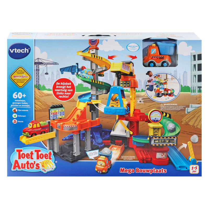Chargez l'image dans la visionneuse de la galerie, Vtech toet toet auto's mega bouwplaats speelset - met speelgoed auto - educatief en interactief baby speelgoed - cadeau - vanaf 1 tot 5 jaar