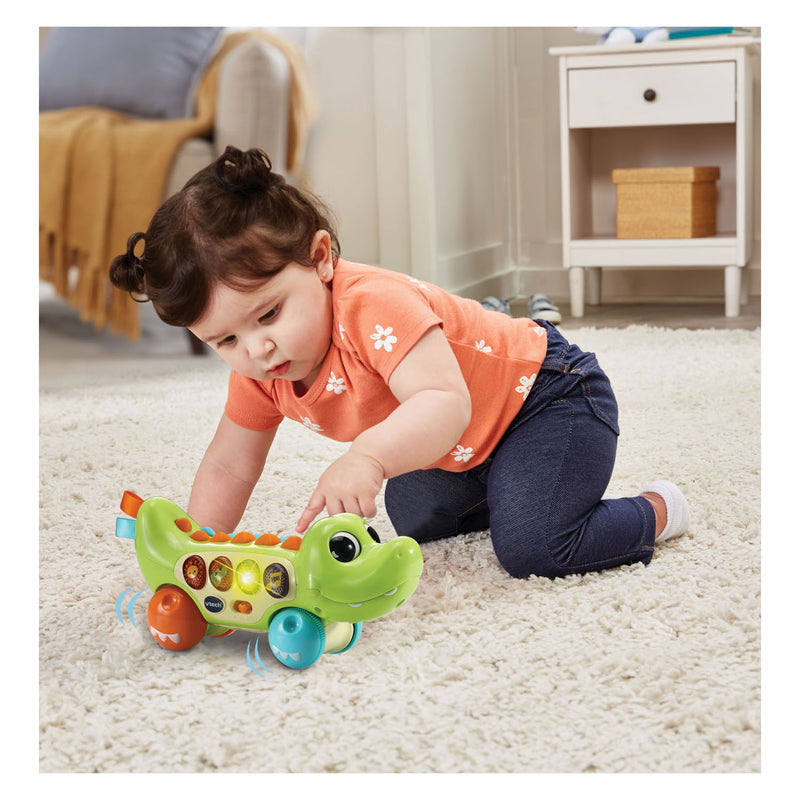 Chargez l'image dans la visionneuse de la galerie, Vtech baby dierenvriendjes krokodil - educatief baby speelgoed - activiteitenroller met lichts- en geluidseffecten - cadeau - vanaf 6 maanden