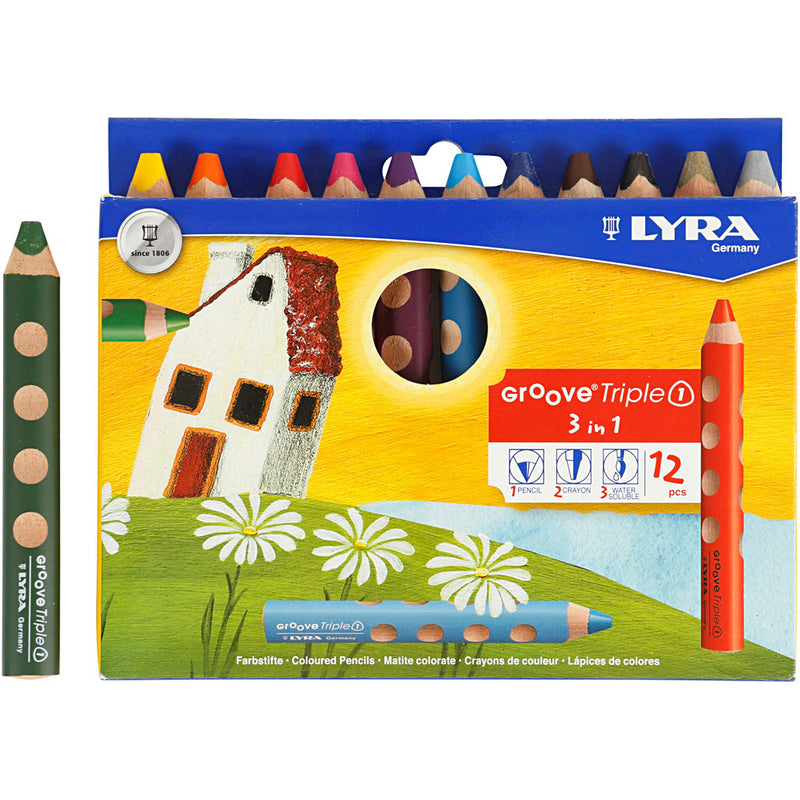 Afbeelding laden in galerijviewer, Https: www.cchobby.nl groove-triple1-kleurpotloden-l-12-cm-vulling-10-mm-diverse-kleuren-12-stuk-1-doos