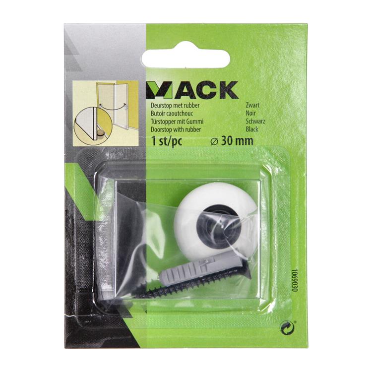 Chargez l'image dans la visionneuse de la galerie, Mack 1069030 - deurstop met rubber zwart ø 30 mm 1 st pc | 6 stuks