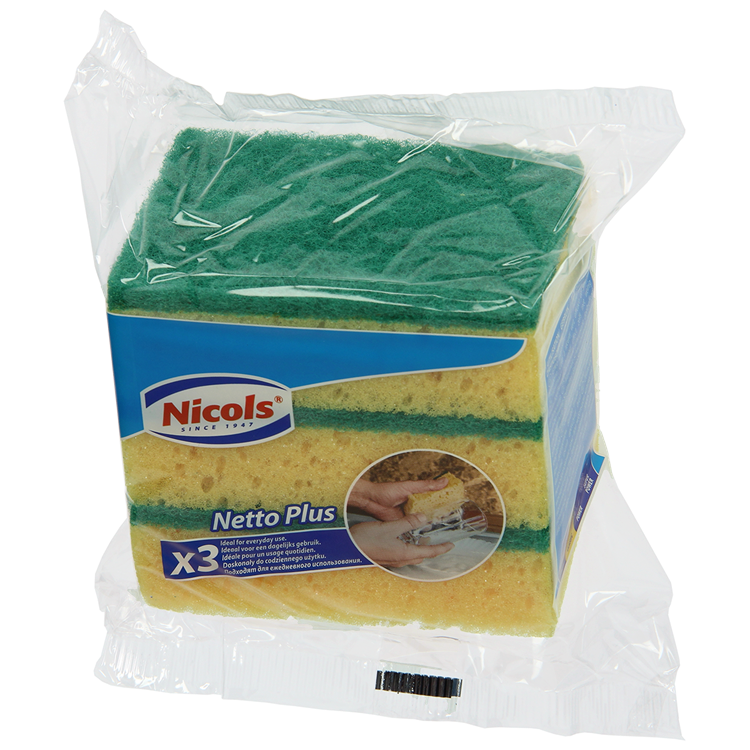 Laden Sie das Bild in Galerie -Viewer, Nicols 1061449 - synthetisch schuurspons netto plus x3 | 6 stuks