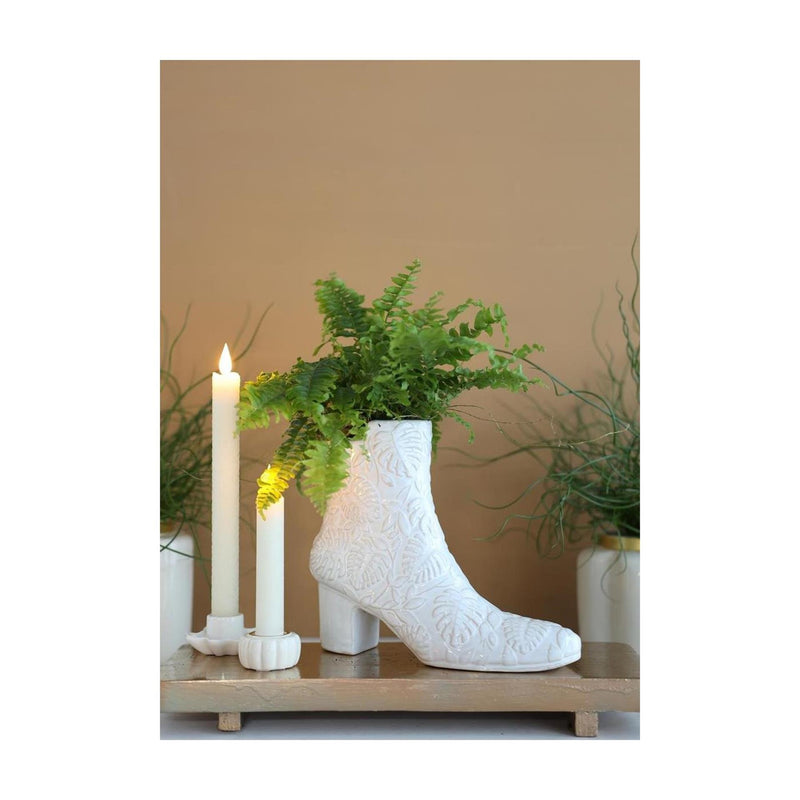 Afbeelding laden in galerijviewer, Ideas 4 seasons vaas bootie crã¨me ã˜7x22x19cm