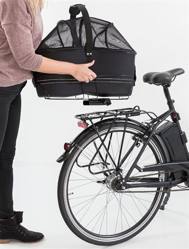 Afbeelding laden in galerijviewer, Trixie fietsmand bagage drager breed zwart