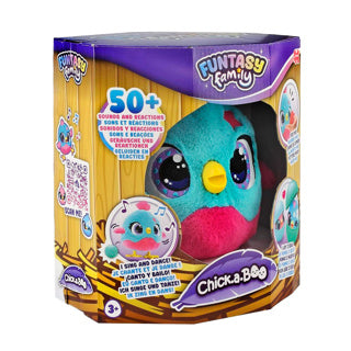 Afbeelding laden in galerijviewer, Funtasy family jumbo - - chick-a-boo - vanaf 3 jaar - interactieve knuffel - speelgoed met geluid - zingt, danst en legt kuikens