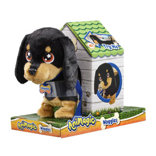 Afbeelding laden in galerijviewer, Goliath animagic waggles knuffel hond - zwart - interactieve knuffel - wandel en communiceer met waggles