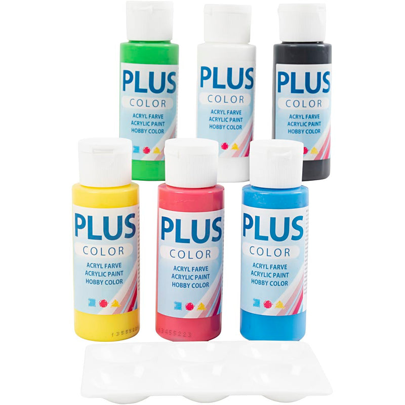 Load image into Gallery viewer, Https: www.cchobby.nl plus-color-acrylverf-primair-kleuren-6x60-ml-1-doos