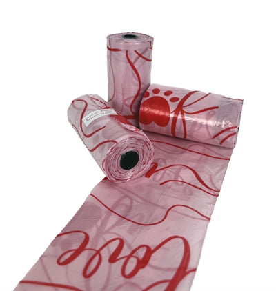 Load image into Gallery viewer, Croci Poepzakjes roze met hartjes