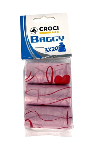 Load image into Gallery viewer, Croci Poepzakjes roze met hartjes