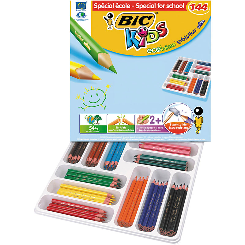Load image into Gallery viewer, Bic https: www.cchobby.nl -eco-evolution-kleurpotloden-vulling-5-mm-diverse-kleuren-12-stuk-1-doos