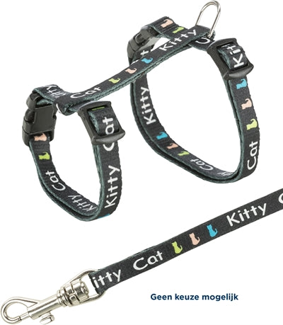 Load image into Gallery viewer, Trixie kittentuig junior met riem kitty cat assorti
