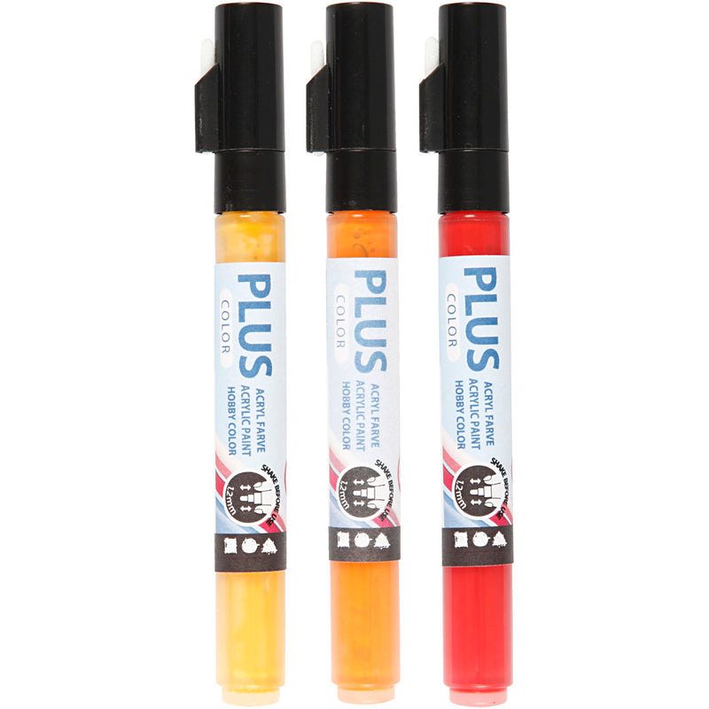 Laden Sie das Bild in Galerie -Viewer, Https: www.cchobby.nl plus-color-marker-l-14-5-cm-lijndikte-1-2-mm-diverse-kleuren-5-5-ml-3-stuk-1-doos