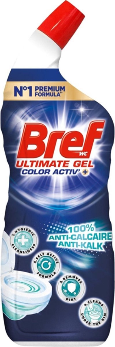 Laden Sie das Bild in Galerie -Viewer, Bref wc - color activ+ - toiletreiniger - gel - anti-kalk - oceaan - 700 ml