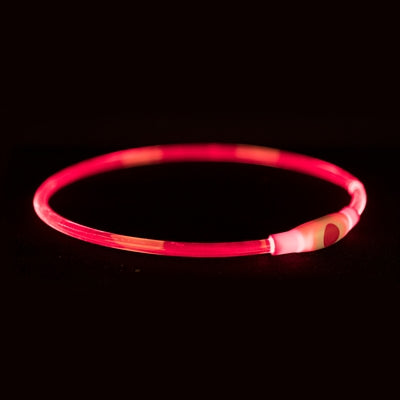 Load image into Gallery viewer, Trixie lichtgevende halsband usb flash light oplaadbaar tpu rood